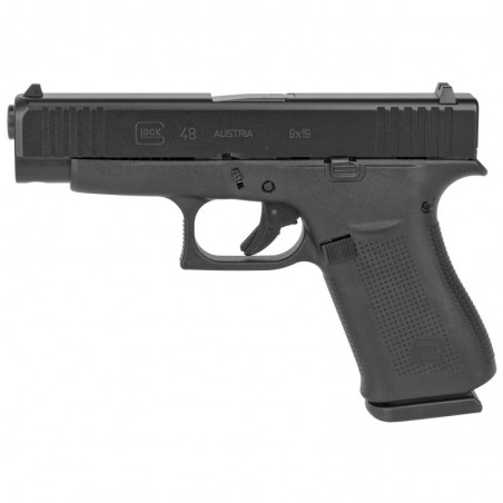 Glock 48, Semi-automatic, Striker Fired, Compact, 9MM, 4.17" Barrel, Polymer Frame, Black Finish, 10Rd, 2 Mags, Fixed Sights PA