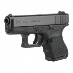 Glock 33 Gen4, Striker Fired, Sub Compact, 357 Sig, 3.43" Barrel, Polymer Frame, Matte Finish, Fixed Sights, 9Rd, 3 Magazines P