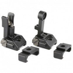 View 1 - Griffin Armament M2 Sights, Front/Rear Folding Sights, Fits Picatinny Rails, Matte Finish, Includes 12 O'Clock Bases GAM2S