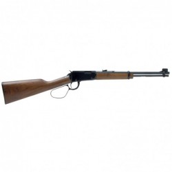 Henry Repeating Arms Lever Action, Carbine, 22LR, 16.125" Barrel, Blue Finish, Walnut Stock, Adjustable Sights, 15Rd, Large Loo