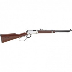 Henry Repeating Arms Frontier Carbine Evil Roy Lever, 22LR, 16.5" Barrel, 1:16 Twist, Silver Finish, Walnut Stock, Adjustable/B