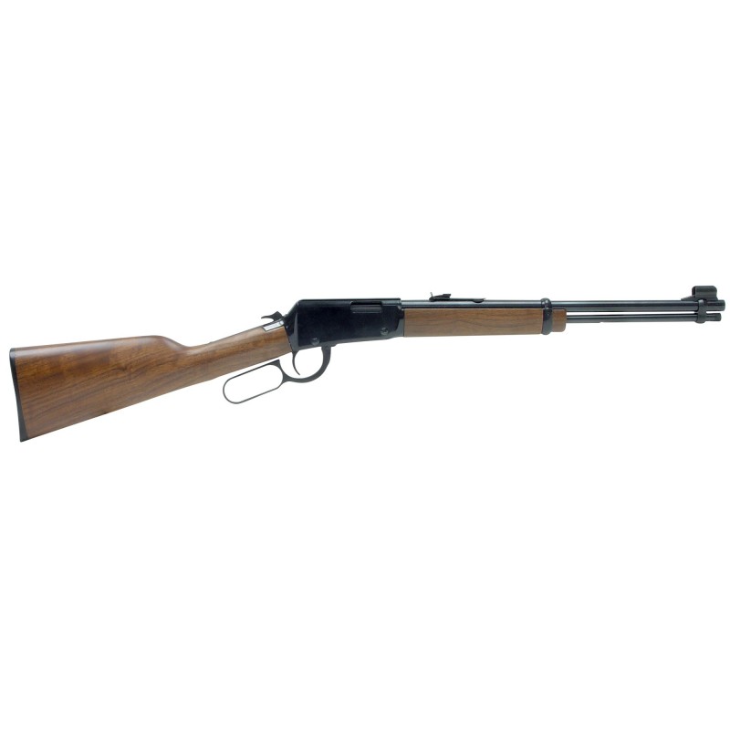 Henry Repeating Arms Lever Action, Youth Rifle, 22LR, 16.125" Barrel, Blue Finish, Walnut Stock, Adjustable Sights, 15Rd H001Y