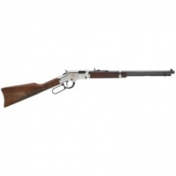 Henry Repeating Arms American Beauty Lever, 22LR, 20" Barrel, Silver Finish, Walnut Stock, 16 & 21Rd Magazines, Silver Engraved