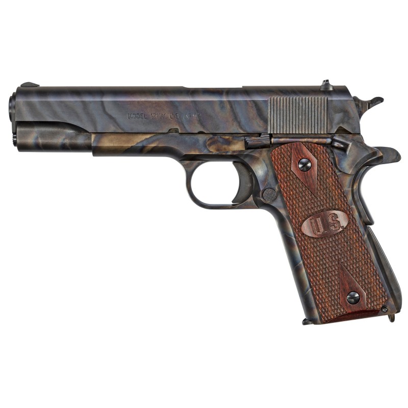 Auto Ordnance Case Hardened, Semi-automatic, 1911, 45 ACP, 5" Barrel, Steel Frame, Case Hardened Finish w/Clear Protective Coat