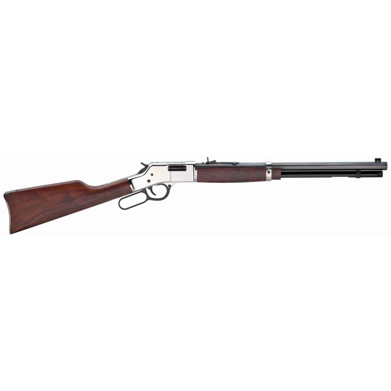 Henry Repeating Arms Big Boy Silver, Lever Action, 44 Magnum, 20" Barrel, Nickel Receiver, Walnut Stock, Adjustable Sights, 10R