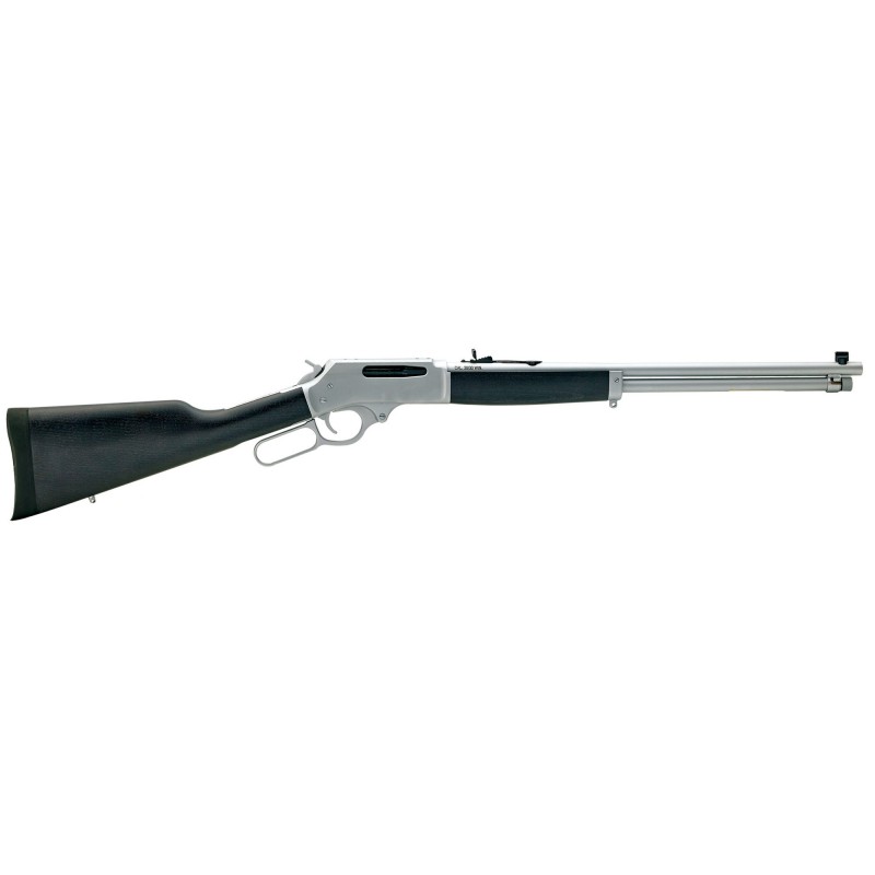 Henry Repeating Arms All-Weather, Lever Action, 30-30, 20" Barrel, Black Finish, Straight-Grip Stained Hardwood w/Rubber Buttpa