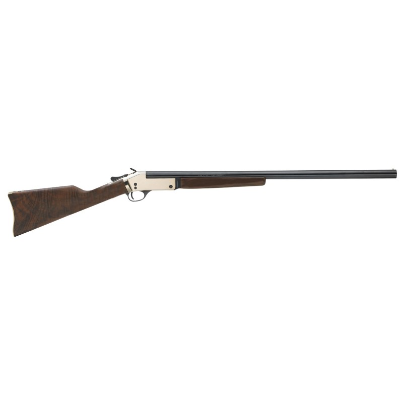 Henry Repeating Arms Single Shot, 12Ga, 28" Round Barrel, Brass Finish, Walnut Stock, Bead Sight H015B-12