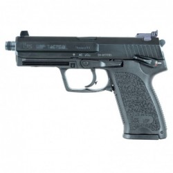 HK USP Tactical, V1, DA/SA, Full Size. 9MM, 4.86" Threaded Barrel, Polymer Frame, Black Finish, Adjustable Night Sights, Safety