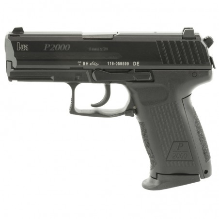 HK P2000, V3, DA/SA, Compact, 9MM, 3.66" Barrel, Polymer Frame, Black Finish, 3 Dot Sights, Decocker, 10Rd, 2 Magazines 709203-