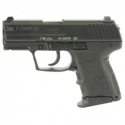 HK P2000SK, V2, LEM Double Action Only, Sub Compact, 9MM, 3.26" Barrel, Polymer Frame, Black Finish, 3 Dot Sights, 10Rd, 2 Maga