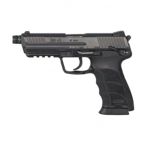 HK 45 Compact Tactical, V1, DA/SA, Compact, 45ACP, 4.57" Threaded Barrel, Polymer Frame, Black Finish, Suppressor Sights With T