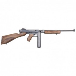 View 2 - Auto Ordnance M1C, Semi-automatic, Lightweight, 45ACP, 16.5" Barrel, Black Finish, Walnut Stock, Blade Front & Fixed Battle Rea