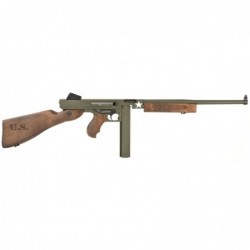 View 2 - Auto Ordnance M1 Tanker, Semi-automatic, Rifle, 45ACP, 16.5" Barrel, OD Green Cerakote Finish, Walnut Fixed Stock with U.S. Log