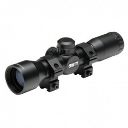 Keystone Sporting Arms Quick Focus Rifle Scope, 4-32X, Black Finish, Rings Included, Stationary Mount Base (KSA031) Required to