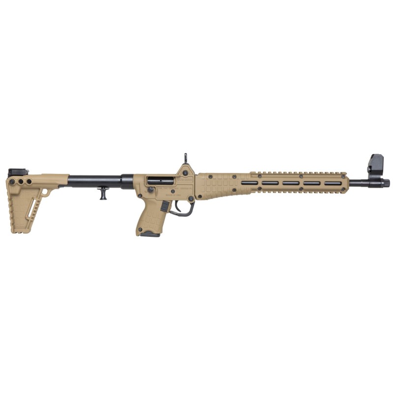 Kel-Tec Model Sub 2K Gen 2, 9 Carbine, Semi-automatic Rifle, 9MM, 16.1" Barrel, Tan Finish, Black Stock, Adjustable Sights, 17R