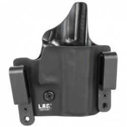 View 1 - L.A.G. Tactical, Inc. Defender Series, OWB/IWB Holster, Fits Glock 42, Kydex, Right Hand, Black Finish 1044