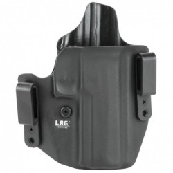 L.A.G. Tactical, Inc. Defender Series, OWB/IWB Holster, Fits SIG P320 Full Size 9/40, Kydex, Right Hand, Black Finish 2078