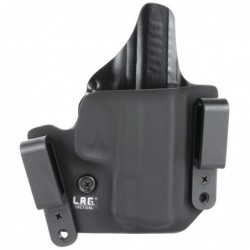 L.A.G. Tactical, Inc. Defender Series, OWB/IWB Holster, Fits Springfield XDS 9/45, 3.3" Barrel, Kydex, Right Hand, Black Finish