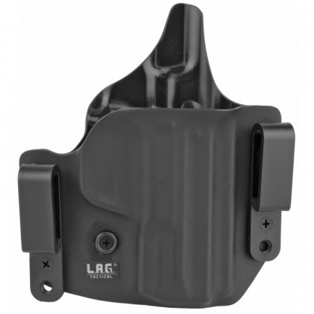 L.A.G. Tactical, Inc. Defender Series, OWB/IWB Holster, Fits S&W M&P M2.0 3.6" 9/40, Kydex, Right Hand, Black Finish 4049