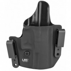 L.A.G. Tactical, Inc. Defender Series, OWB/IWB Holster, Fits Walther PPQ, Kydex, Right Hand, Black Finish 5004