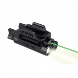 View 1 - LaserMax Spartan, Green Laser/Light Combo, Fits Picatinny, Black Finish, Adjustable Fit, with Battery SPS-C-G