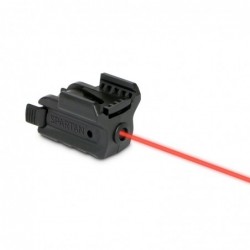 View 1 - LaserMax Spartan, Red Laser, Fits Picatinny, Black Finish, Adjustable Fit, with Battery SPS-R