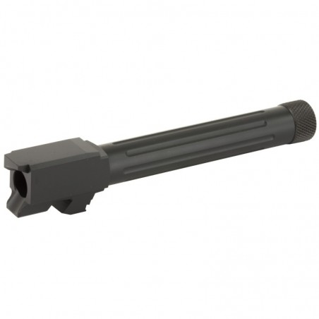 Lone Wolf Distributors AlphaWolf Barrel, 9MM, Salt Bath Nitride Coated, Threaded/Fluted, 416R Stainless Steel, Conversion to 9m