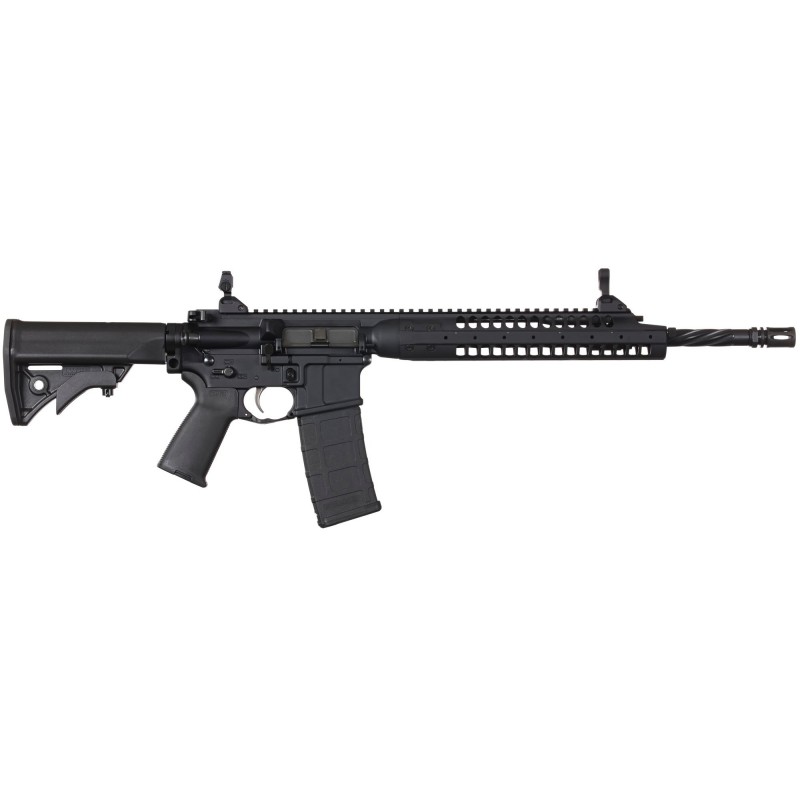 LWRC IC-A5, Semi-automatic Rifle, 223 Rem/556NATO, 16.1" Spiral Fluted Barrel, 1:7 Twist, Black Finish, LWRCI Compact Stock, Ma