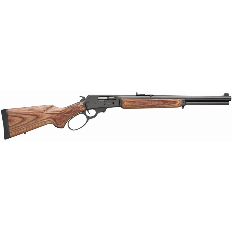 Marlin 1895, Lever Action Rifle, 45-70 Gvt, 18.5" Barrel, Blue Finish, Pistol Grip Laminate Stock, Adjustable Sights, Large Lev