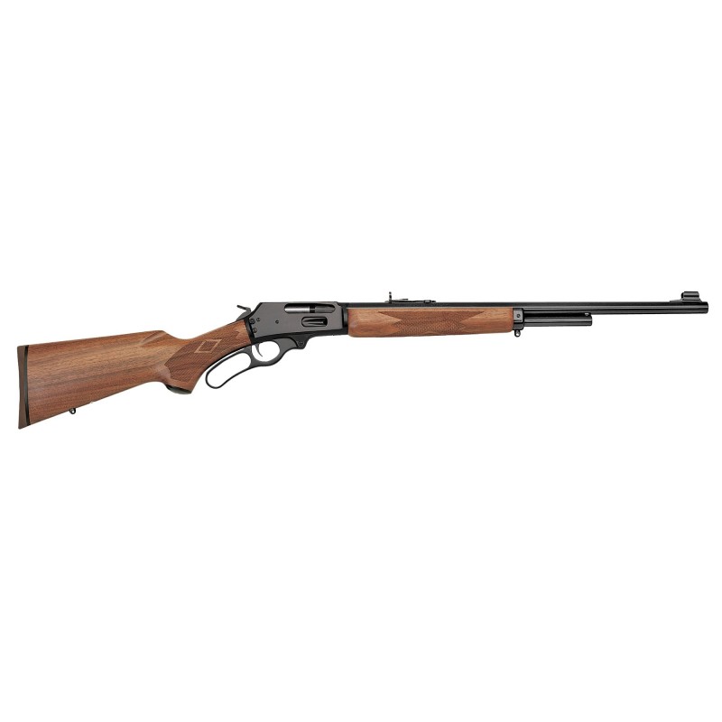 Marlin Lever Action,1895 Chambered in 444 Marlin, 22" Barrel, Blue, Amercian Walnut Pistol Grip Stock, Adjustable Buckhorn Rear