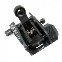 View 1 - Matech Sight, Fits Picatinny, Black, Rear, Ranging Aperture, Flip Up BUIS