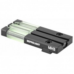 View 2 - Meprolight Fiber Tritium Bullseye Sight, Fits Glock 17, 19, 22, 23, Green 0631013108ML63101G