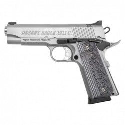 Magnum Research 1911CSS, Semi-automatic, 45ACP, 4.33" Barrel, Stainless Steel Frame/Slide, G10 Grips, 8Rd, 2 Mags, Fixed Sights