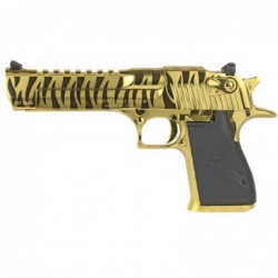 View 1 - Magnum Research MK19, Desert Eagle, Semi-automatic, Single Action, 357 Mag, 6" Barrel, Steel Frame, Titanium Gold with Tiger St