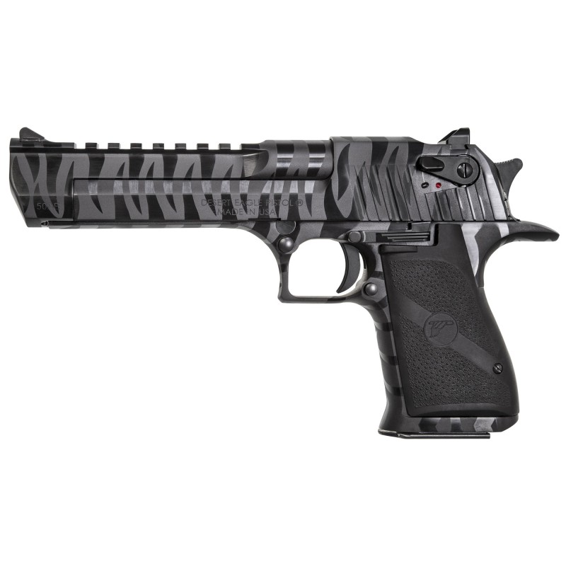 Magnum Research MK19 Desert Eagle, Semi-automatic Pistol, 50 Action Express, 6" Barrel, Steel Frame, Black with Tiger Stripes,