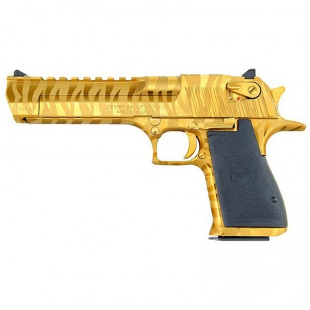 Magnum Research Desert Eagle MK19, Semi-automatic Pistol, 50 Action Express, 6" Barrel, Steel Frame, Titanium/Gold Finish, Plas