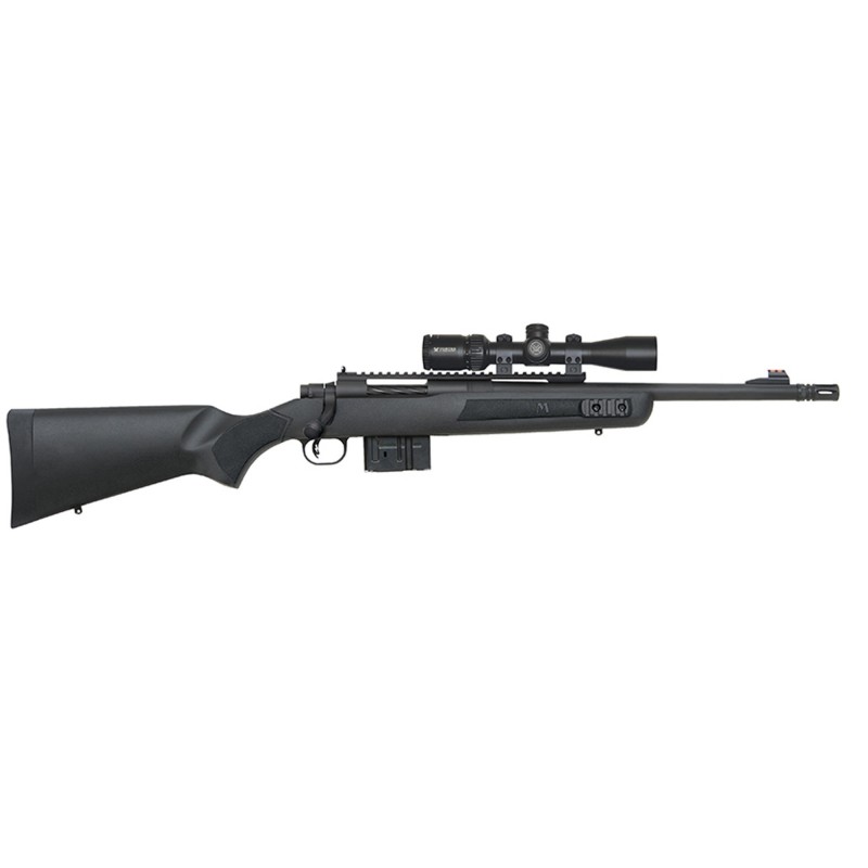 Mossberg MVP, Bolt Action, 762NATO, 16.25" Barrel, 1:10 Twist, Matte Blued Finish, Black Synthetic Stock, Vortex Optics Scout 2