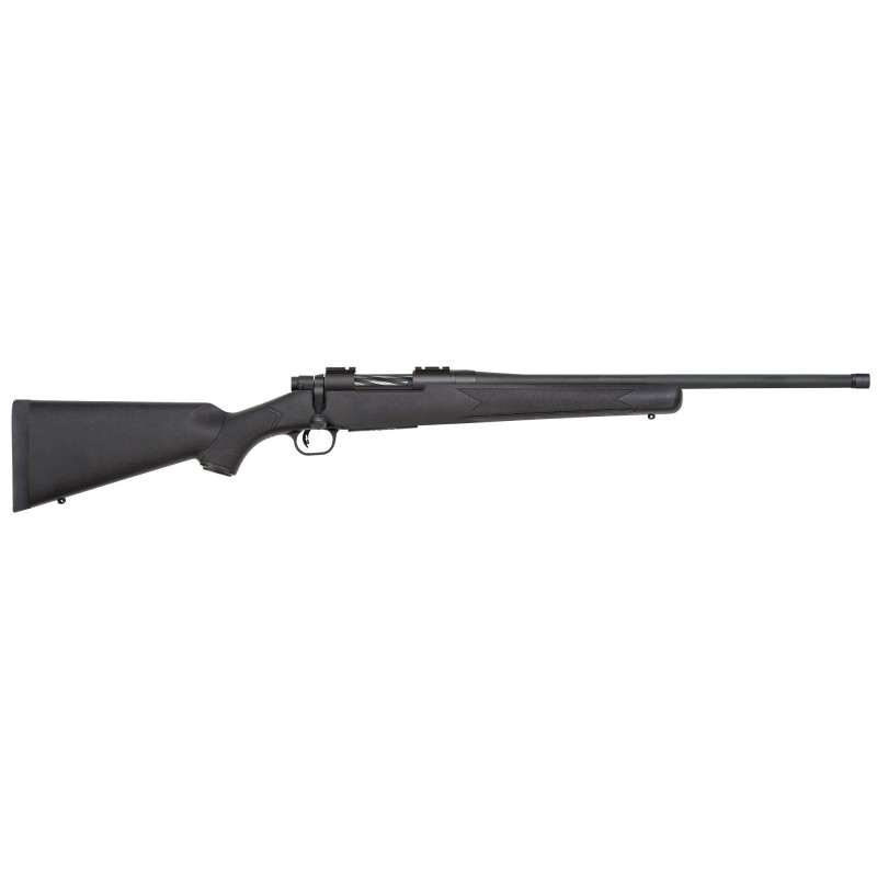 Mossberg Patriot Predator Bolt Action Rifle, 450 Bushmaster, 20" Spiral Fluted And Threaded Barrel, Matte Blued Finish, Black S