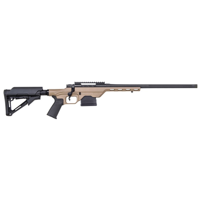 Mossberg MVP Light Chassis, Bolt Action Rifle, 7.62NATO, 18.5" Fluted & Threaded Barrel, Matte Blued & Flat Dark Earth Finish,