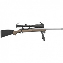 Mossberg Patriot, Bolt, 6.5 Creedmoor, 24", Black, Synthetic FDE, Right Hand, Threaded And Fluted, 5Rd, Security 28019