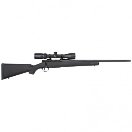 Mossberg Patriot Bolt Action Rifle, 22-250 Remington, 22" Fluted Barrel, Matte Blued Finish, Black Synthetic Stock, Adjustable