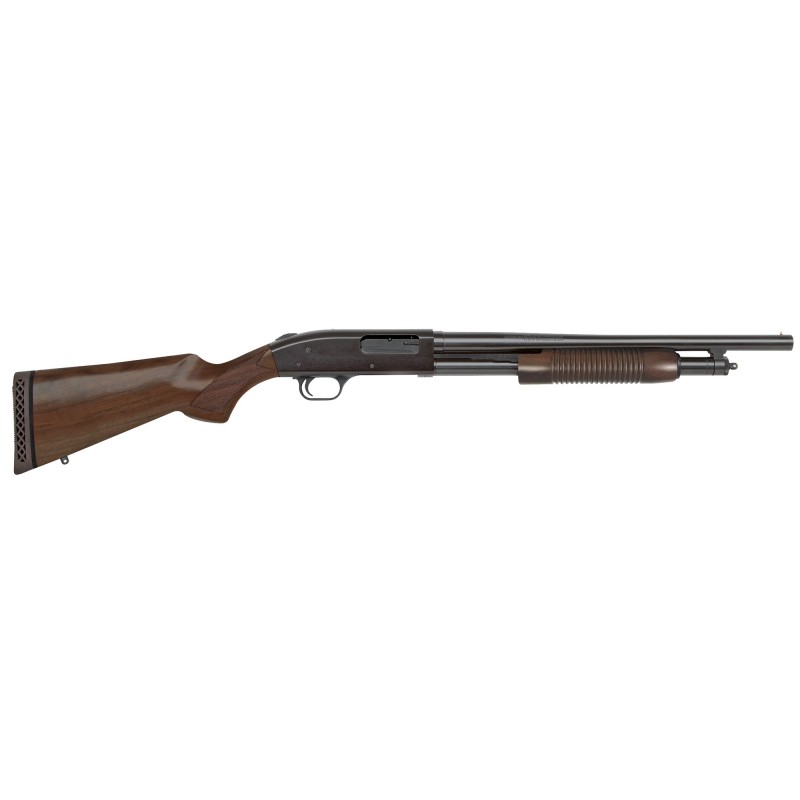 Mossberg 500, Retrograde, Pump, 12 Gauge 3", 18.5", Blue, Wood, Right Hand, Cylinder, 3", 5Rd 50429