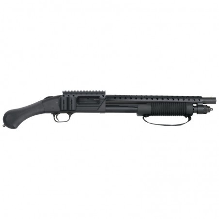 Mossberg 590 Shockwave, Pump Action Shotgun, 12 Gauge, Stand Off 14.375" Barrel, Matte Blued Finish, Raptor Grip Stock, Side Sa