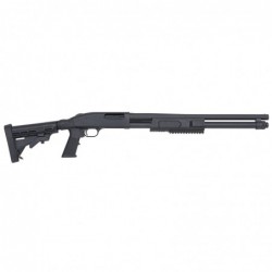 Mossberg 590, Pump Action, 12 Gauge, 3" Chamber, 20" Cylinder Barrel, Blue Finish, 6 Position Collapsible Stock, Bead Sights, 8