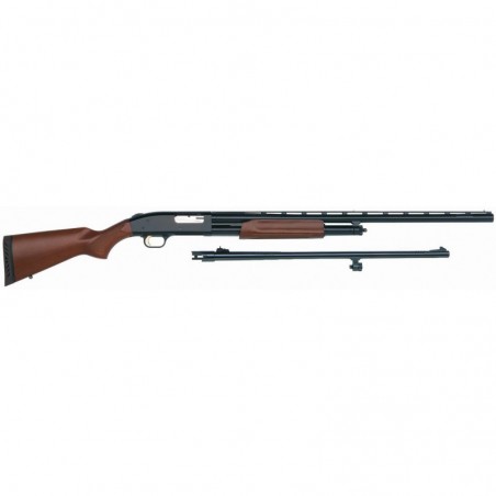 Mossberg 500 Combo, Pump Action, 12 Gauge, 3" Chamber, 28" Vent Rib Barrel, Ported, AccuChoke, Blue Finish, Wood Stock, Bead Si