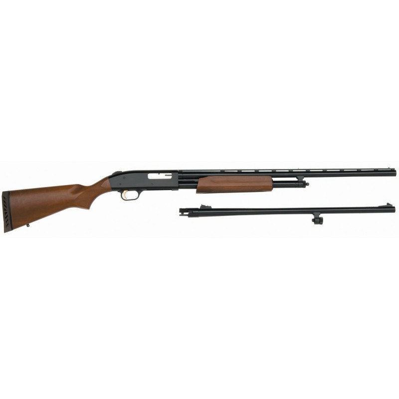 Mossberg 500 Combo, Pump Action, 20 Gauge, 3" Chamber, 26" Vent Rib Barrel, AccuChoke, Blue Finish, Wood Stock, Bead Sight, 5Rd