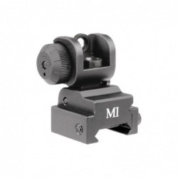 Midwest Industries Sight, Fits Picatinny, Black, Rear, Flip Up MCTAR-ERS