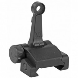 Midwest Industries Combat Rifle Rear Sight, Low Profile Flip Sight,Mil-Spec Sight Height, Ordance Grade Steel and 6061 Aluminum