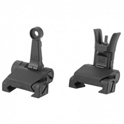 View 2 - Midwest Industries Combat Rifle Sight Set, Adjustable Front and Rear Sight, Low Profile, Flip-Up, Includes A2 Sight Tool, Black