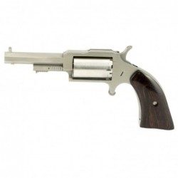 North American Arms The Sheriff, Single Action, 22LR/22WMR, 2.5" Barrel, Steel Frame, Stainless Finish, Wood Grips, Fixed Sight